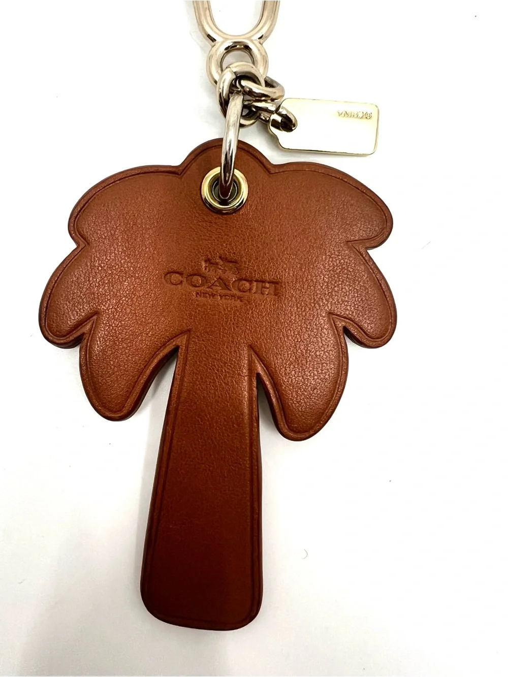 Coach Palm Tree Bag Charm Green Leather Style F65859
